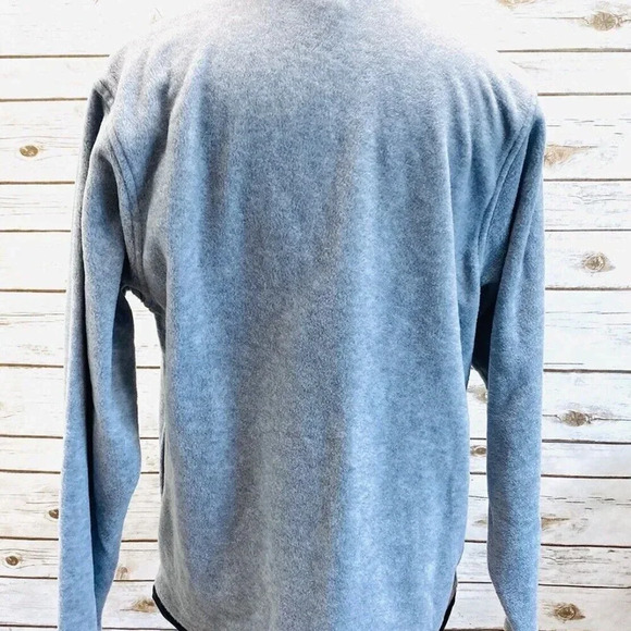 OLD NAVY Men Long Sleeve Partial Zip-Up Gray Collared Fleece Shirt Size Medium - Picture 7 of 12